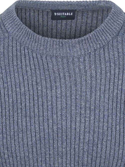 Suitable Mou Pull Bleu Mélanger Product / Detail