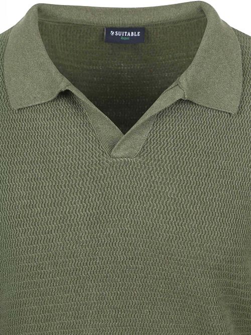 Suitable Pullover Riva Structure Melange Green Product / Detail