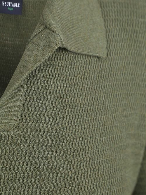 Suitable Pullover Riva Structure Melange Green Product / Detail