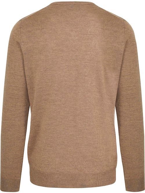 Suitable Pullover V-Neck Wool Beige Product / Achterkant