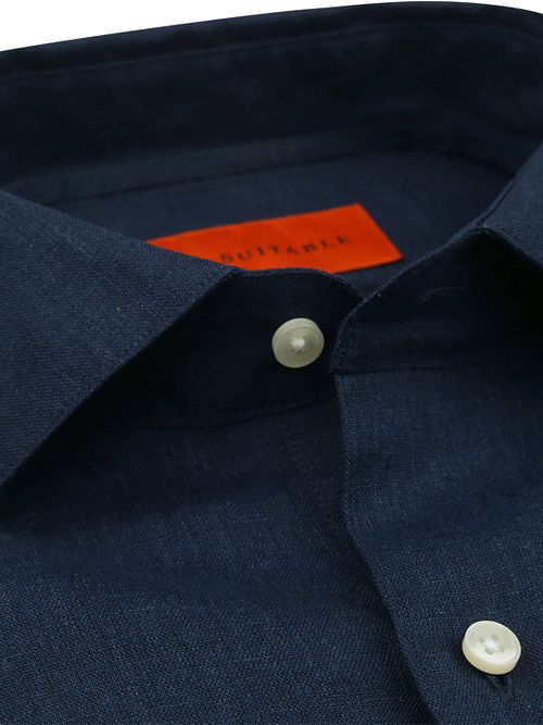 Suitable Shirt Linen Navy Product / Detail