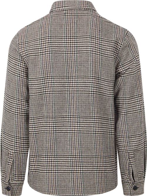 Suitable Surchemise Augustus Flanel Beige Product / Achterkant