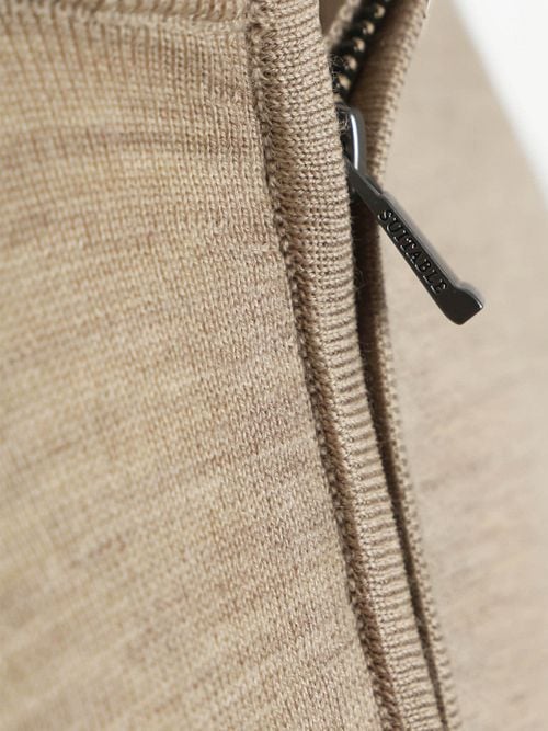 Suitable Merino Half Zip Sweater Sand
