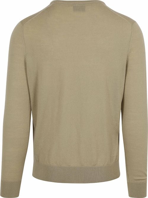 Suitable Merino Pullover V-Neck Light Green Product / Achterkant