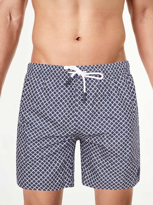 Suitable Swimshort Circle Chain Navy Model / Voorkant