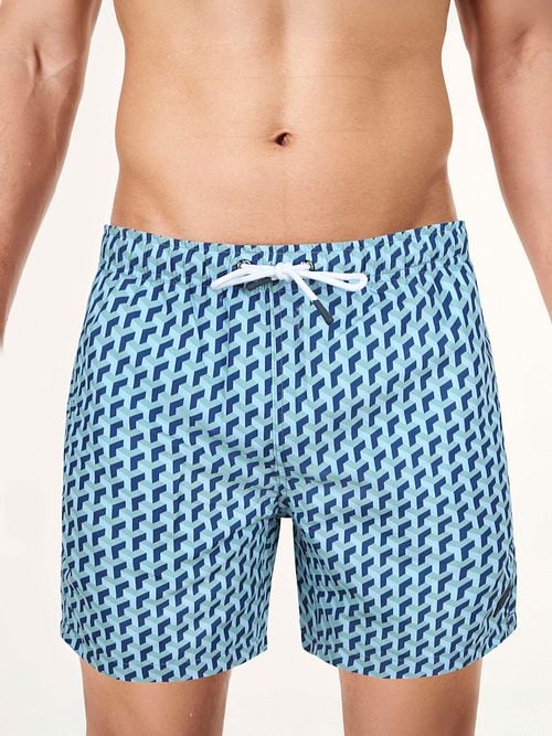 Suitable Swimshort Print Blue Model / Voorkant