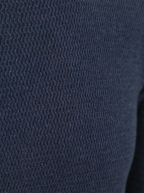 Suitable Turtleneck Pullover Structure Melange Navy Product / Detail