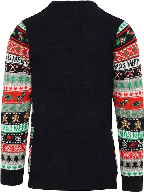 Suitable's Light Up Christmas jumper With Ginger Bread and Canes Product / Achterkant