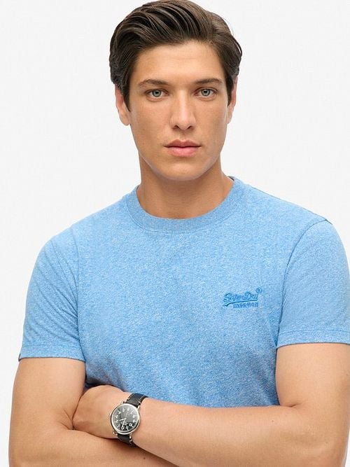 Superdry Classic T-Shirt Blauw Model / Voorkant