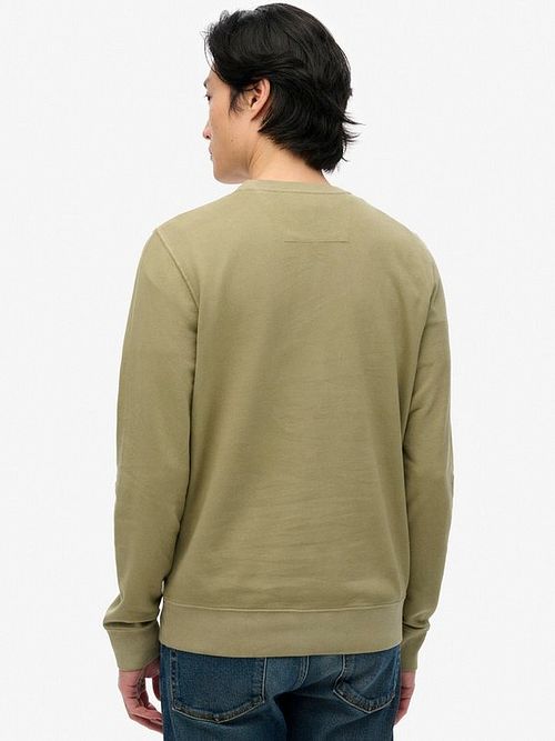 Superdry Sweater Classic Essential Olive Green Model / Achterkant