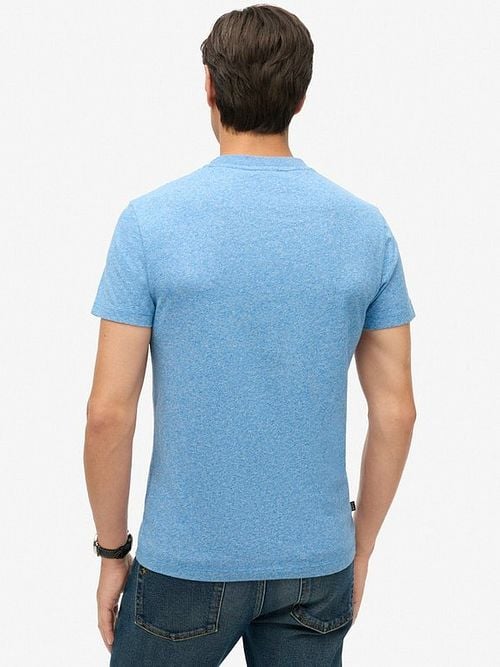 Superdry Classic T-Shirt Blauw Model / Achterkant