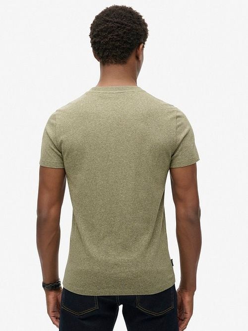 Superdry Classic T-Shirt Melange Olive Model / Achterkant