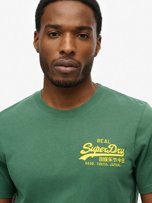 Superdry Tee Relaxed Green Model / Voorkant
