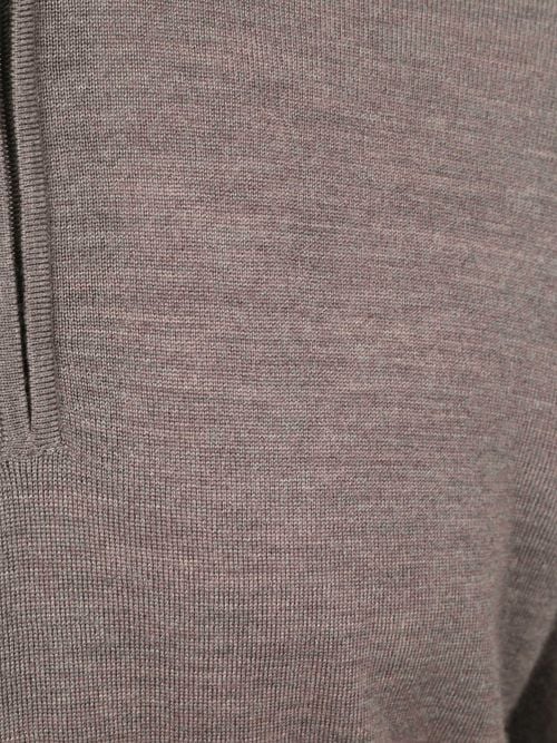 Profuomo Pullover Half Zip Laine Merino Taupe
