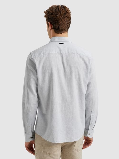 Vanguard Overhemd Linnen Blend Lichtblauw Model / Achterkant