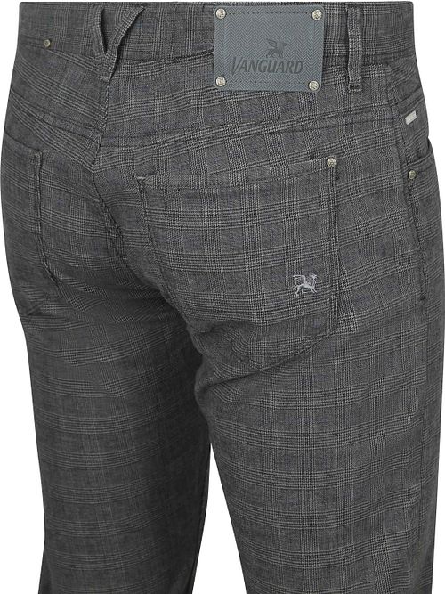 Vanguard Pantalon V850 Rider Five Pocket Gris A Carreaux