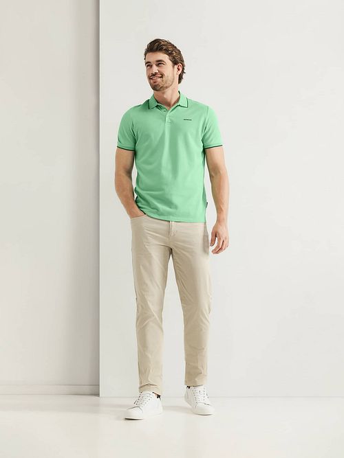 State of Art Poloshirt Piqué Vert Clair Model / Voorkant