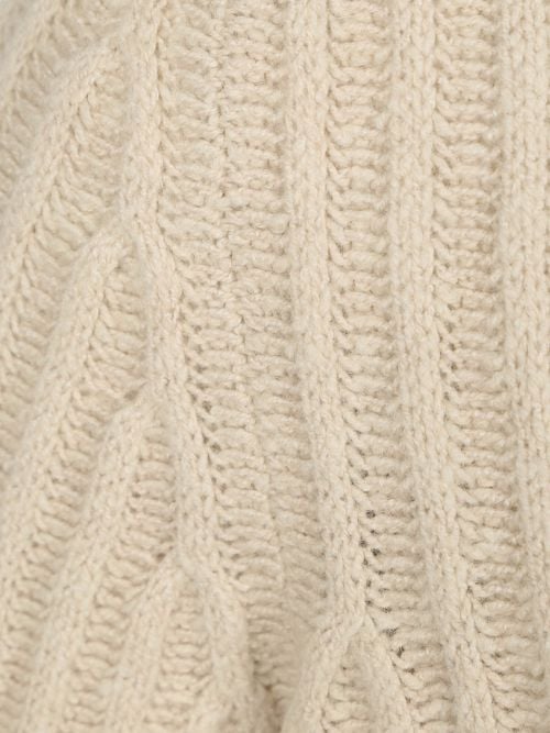 Suitable Pullover Boiled Wool Ecru