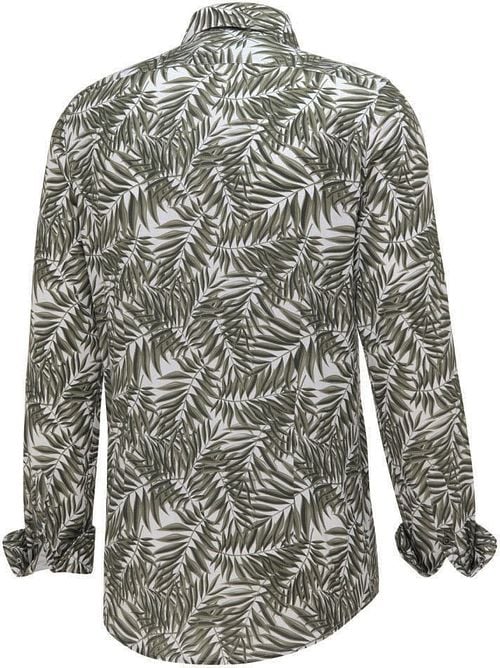 Blue Industry Shirt Leaf Dark Green Product / Achterkant