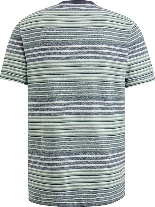 Cast Iron T-shirt Stripes Blue Green Product / Achterkant