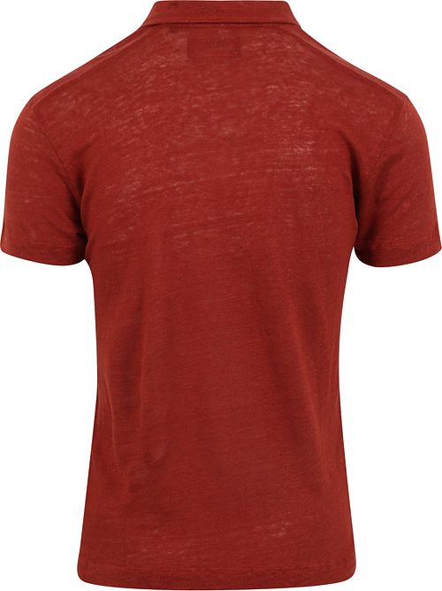 Marc O'Polo Polo Shirt Linen Red Product / Achterkant