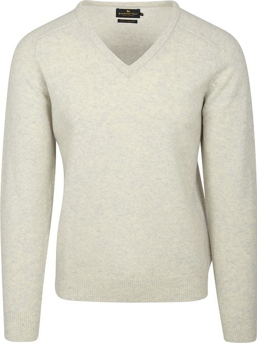 Steppin' Out Pullover V-Ausschnitt Lammwolle Greige Product