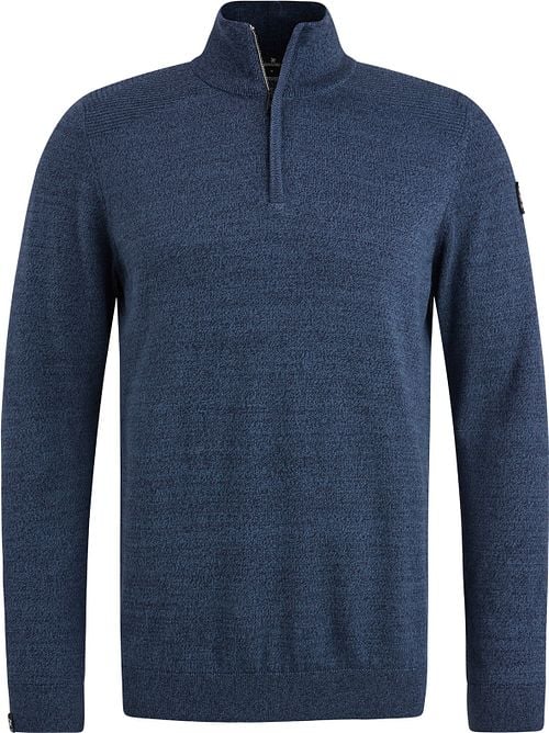 Vanguard Trui Half Zip Melange Donkerblauw Product