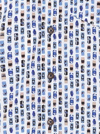 R2 Chemise Manches Courtes Imprimé Voiture Bleu Product / Detail
