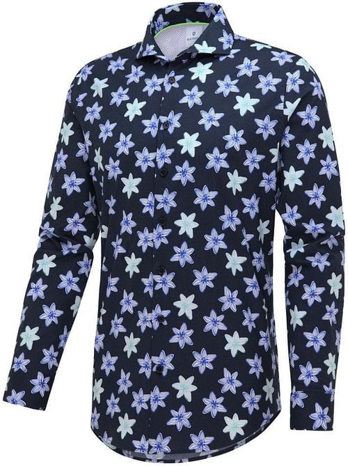 Blue Industry Overhemd Bloemen Donkerblauw Product