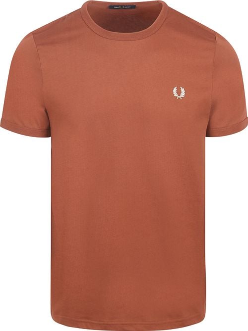 Fred Perry Ringer Shirt Brown S54 Product