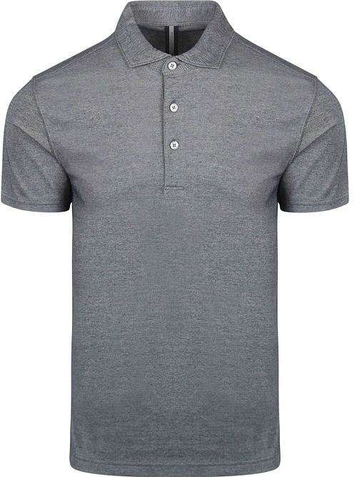 Profuomo Poloshirt Luxury Knitted Melange Blauw Product
