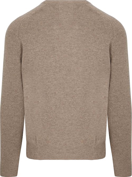 Steppin' Out Pull Col-V Laine Laine D'Agneau Sand Product / Achterkant