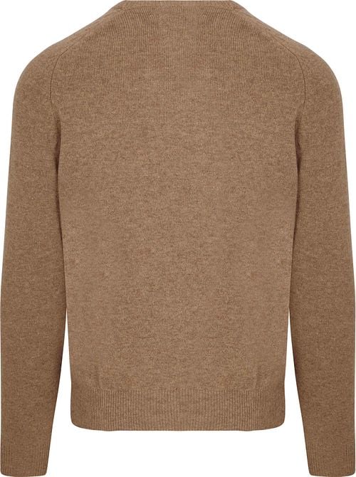 Steppin' Out Pullover V-Ausschnitt Lammwolle Camel Product / Achterkant