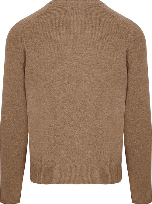 Steppin' Out Pullover V-Neck Lambswool Camel Product / Achterkant
