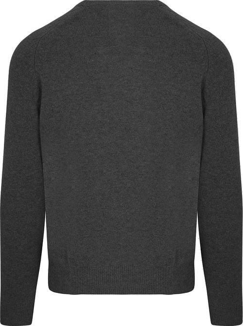 Steppin' Out Trui V-hals Lamswol Antraciet Product / Achterkant