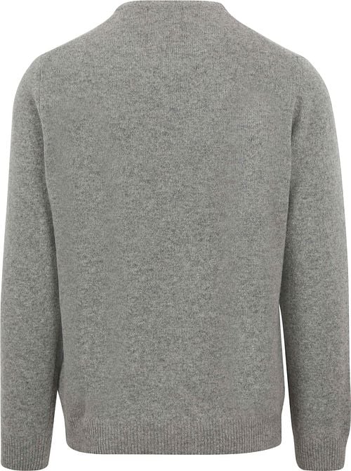 Suitable Lammwolle Pullover O-Ausschnitt Grau Product / Achterkant