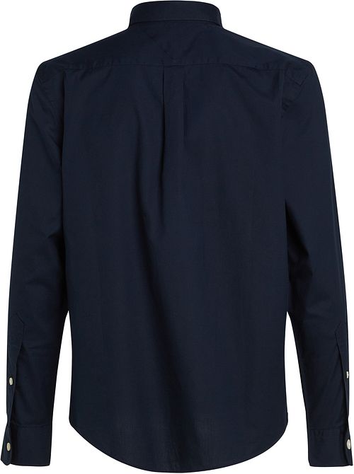 Tommy Hilfiger Poplin Hemd Flex Navy Product / Achterkant