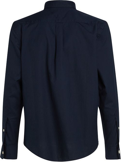 Tommy Hilfiger Poplin Shirt Flex Navy Product / Achterkant