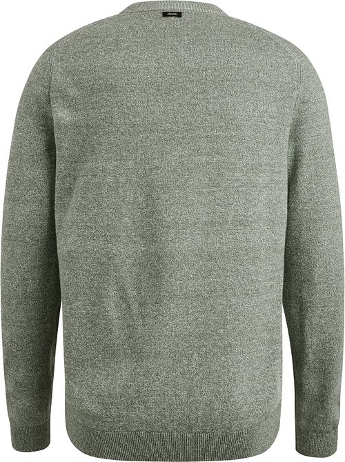 Vanguard Pullover Linen Blend Melange Green Product / Achterkant