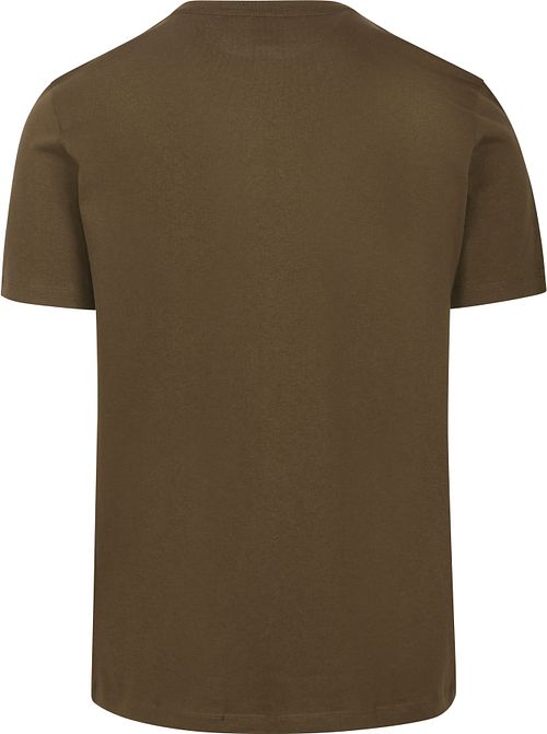 BOSS T-shirt Tales Open Brown Product / Achterkant