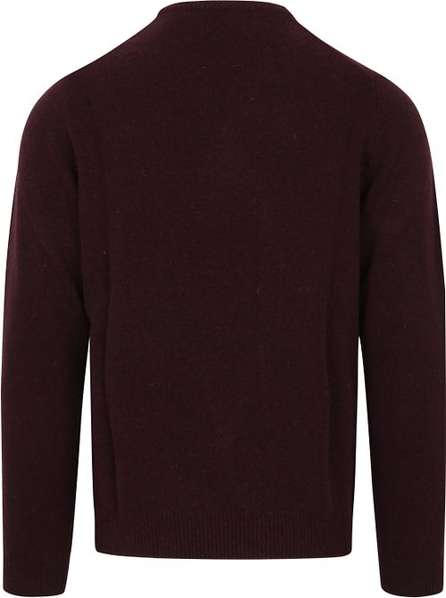 Suitable Pullover Wool O-Neck Bordeaux Product / Achterkant