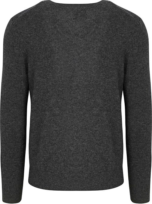 Gant Pullover V-Neck Wool Blend Anthracite Product / Achterkant