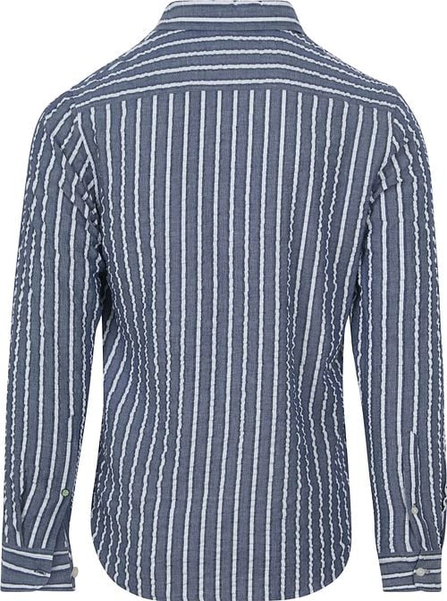 Dstrezzed Overhemd Leonard Seersucker Blauw Streep Product / Achterkant