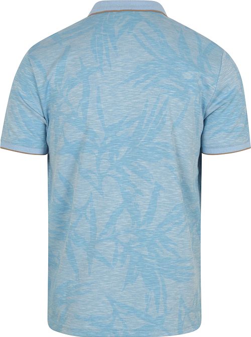 State of Art Poloshirt Faded Leaf Bleu Clair Product / Achterkant