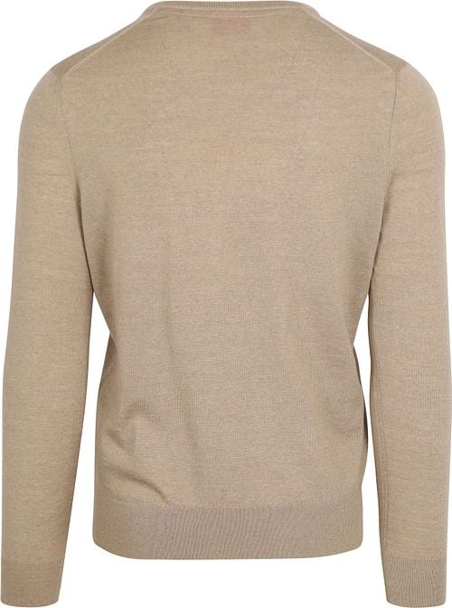 Suitable Merino Pullover V-Neck Beige Product / Achterkant