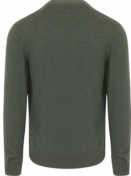 Olymp Cardigan Wool Dark Green Product / Achterkant