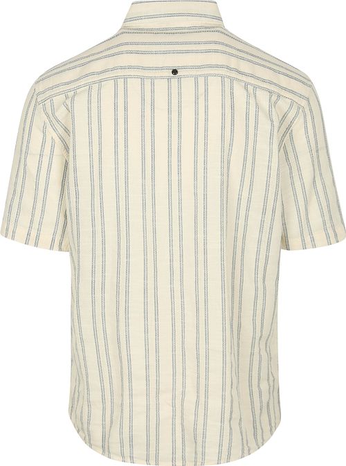 No Excess Short Sleeve Shirt Stripes Ecru Product / Achterkant