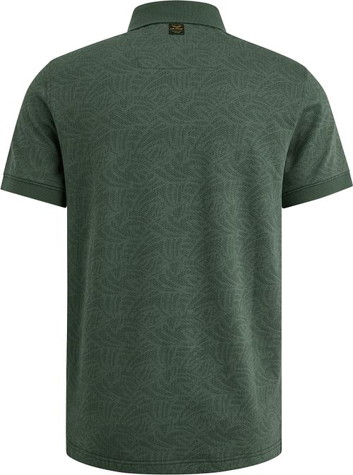 PME Legend Polo Shirt Jacquard Jersey Olive Green Product / Achterkant