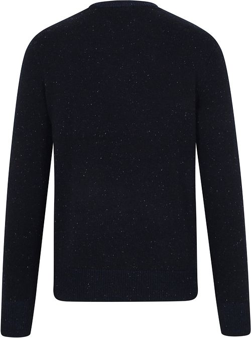 Scotch and Soda Pullover Mix Wolle Gesprenkelt Dunkelblau Product / Achterkant