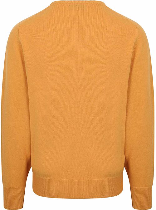 William Lockie V-Neck Lambswool Yellow Product / Achterkant